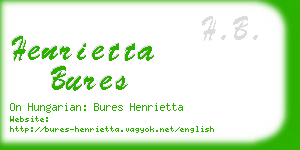 henrietta bures business card